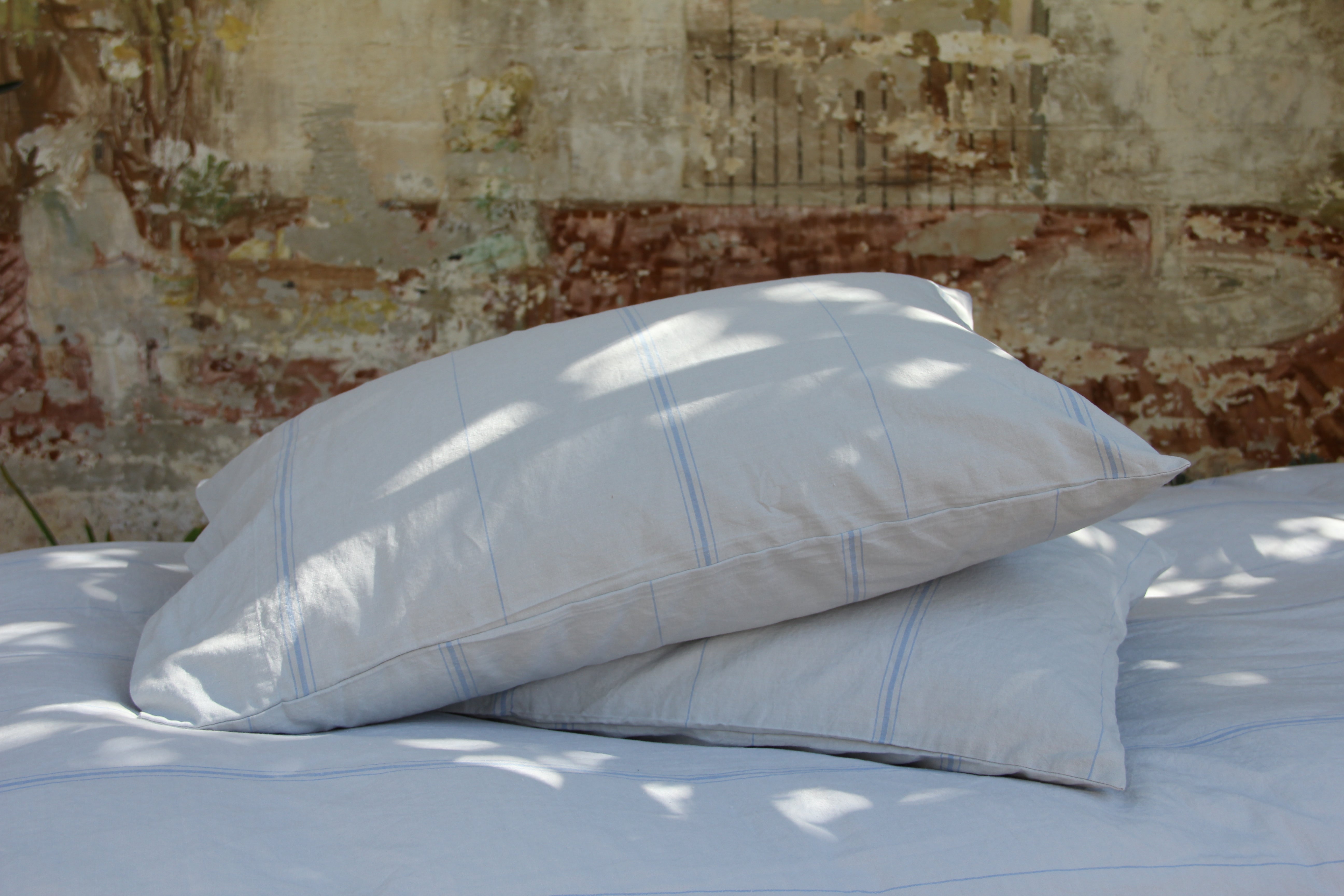 Blue Tellaro Linen Duvet Set
