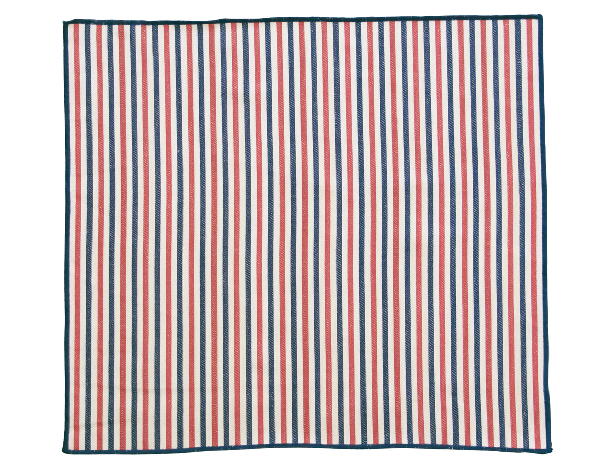 Blue & Red Striped Cotton Napkin